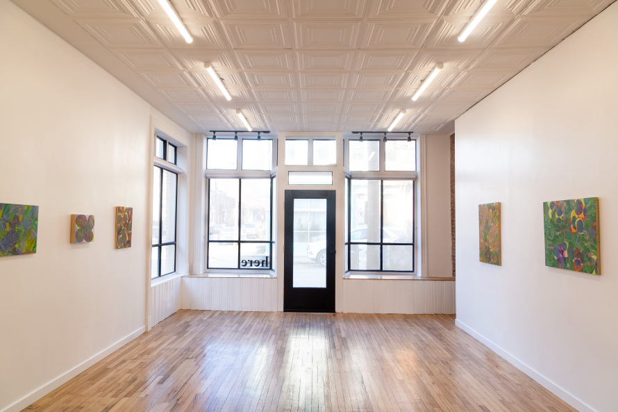 gallery interior with show hung