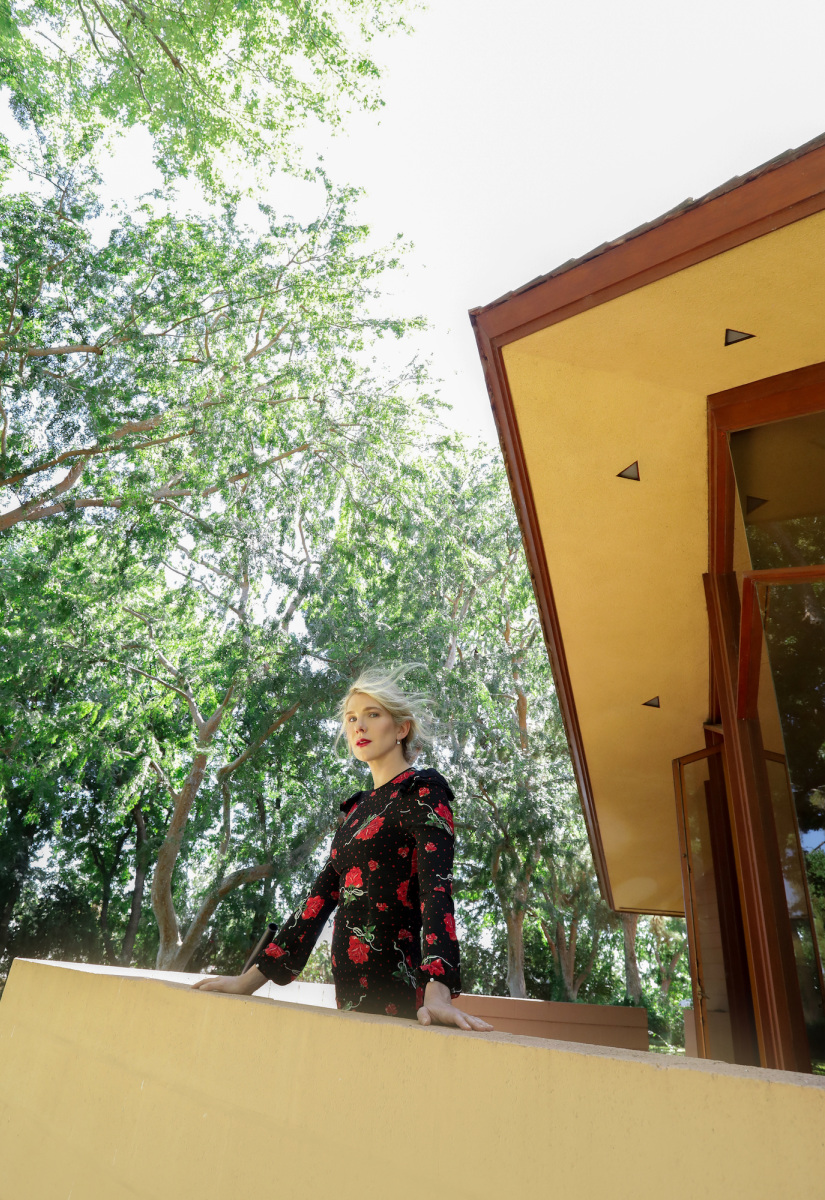 woman on terrace