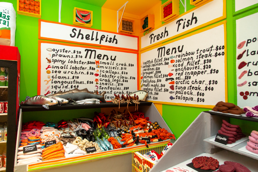 Lucy Sparrow opens a supermarket stocked with felt food