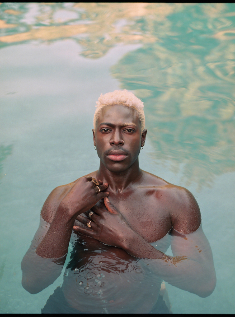 man in pool