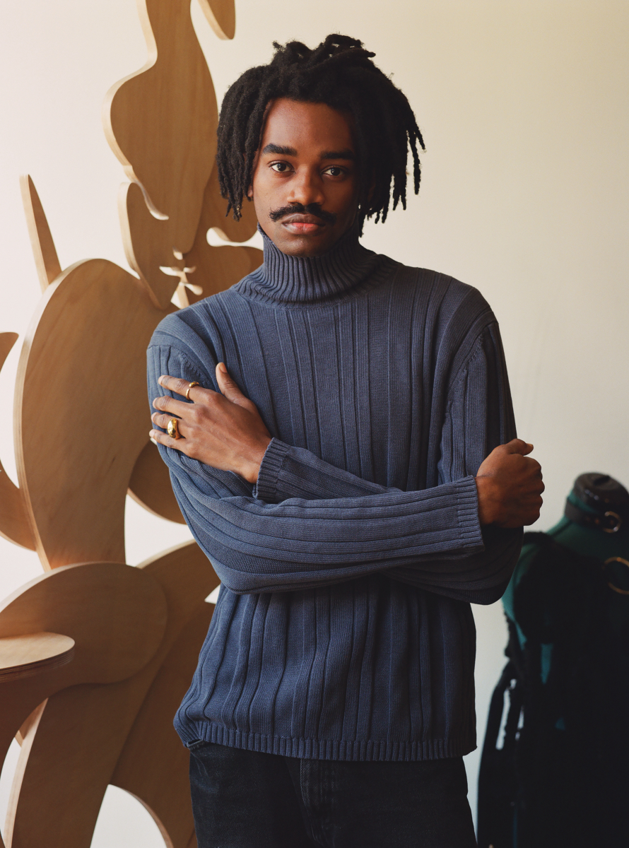 man standing in studio