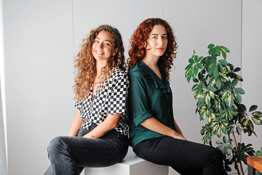 two women sitting