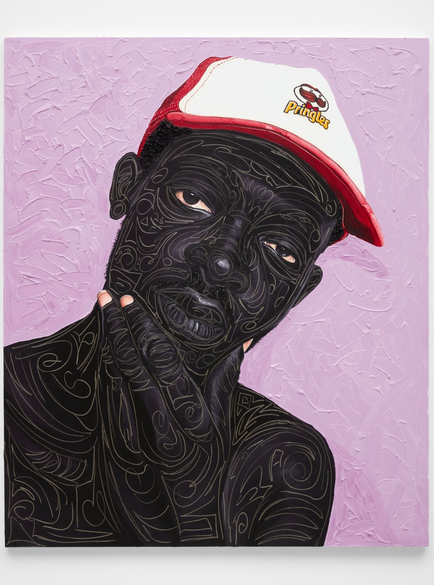 painting of man in hat that says pringles