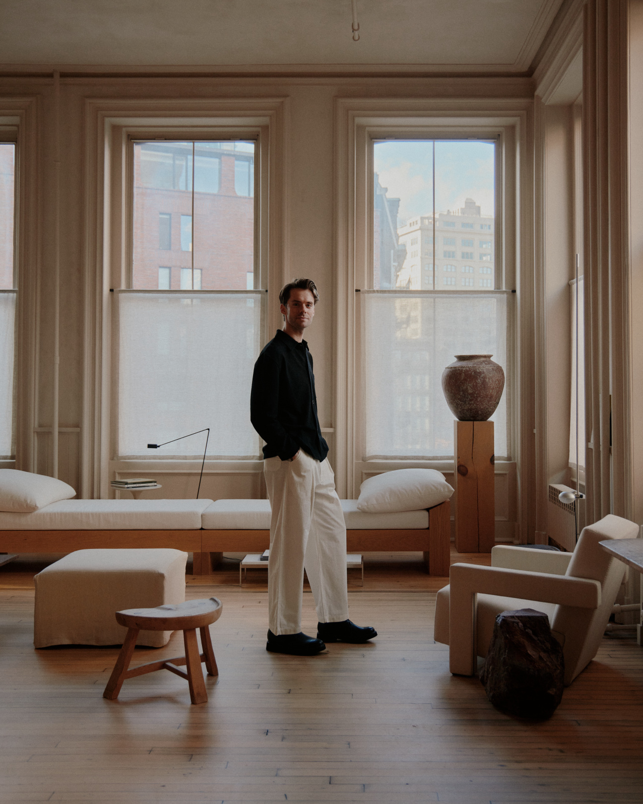 Colin King in his TriBeCa, New York apartment.