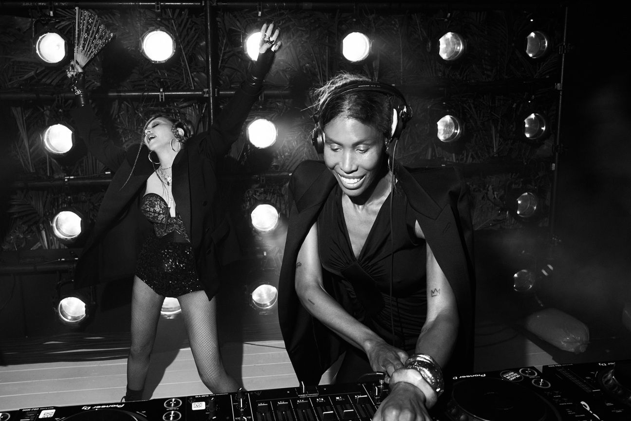 Madonna and Honey Dijon at Saint Laurent’s Sex party. Photography by Saskia Lawaks.