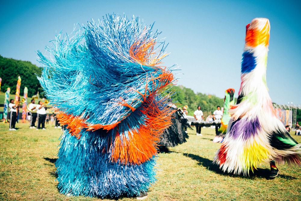 Sound Suit at the FORMAT festival. Photography by Charles Reagan.