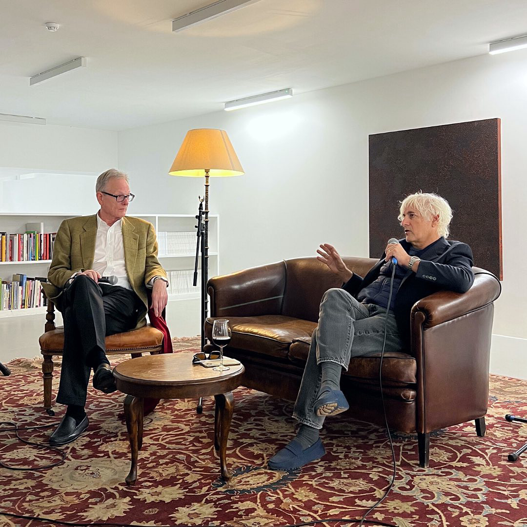 Roger Bevan and Josh Baer in conversation at Saatchi Yates London