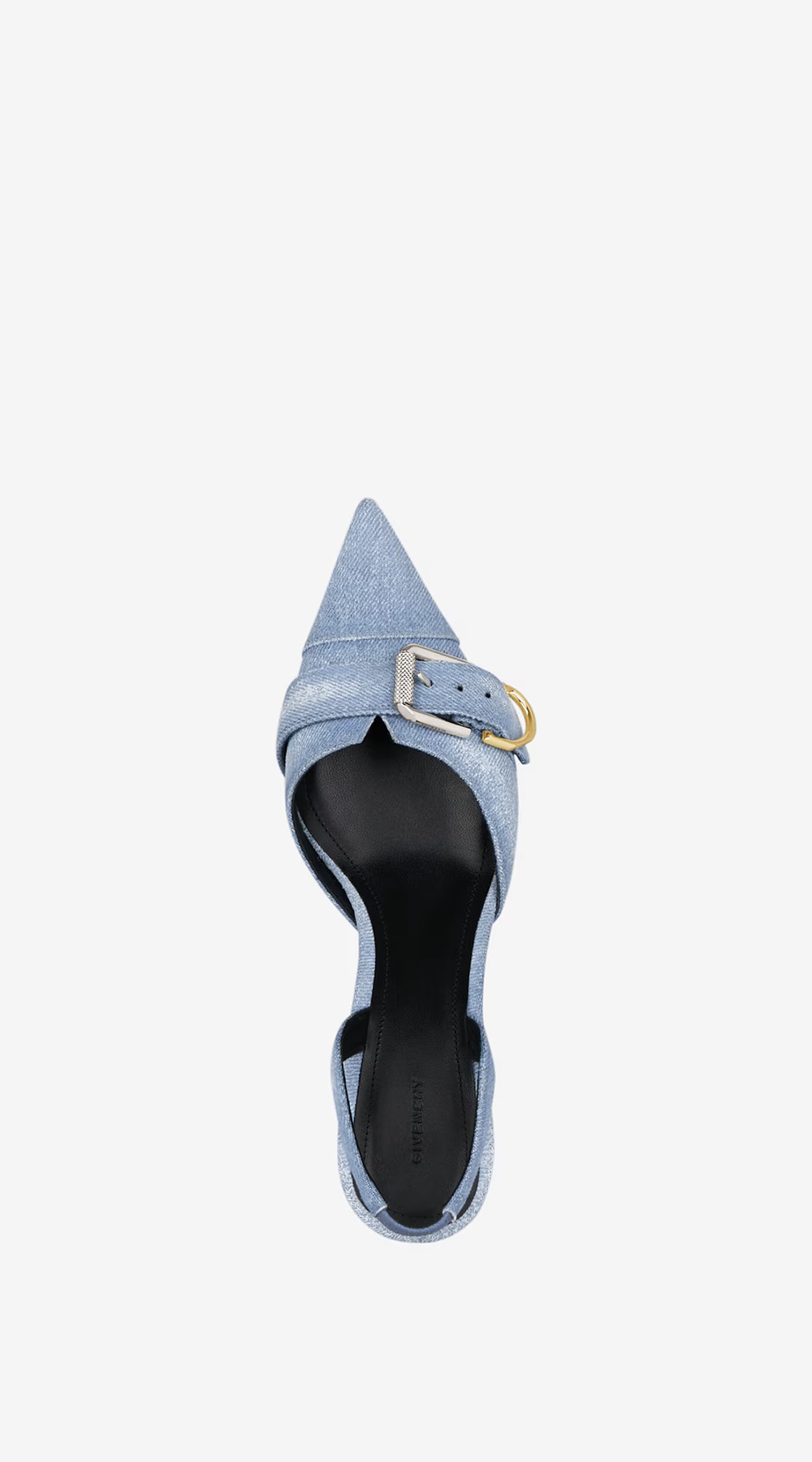 Givenchy Voyou Slingbacks in Washed Denim