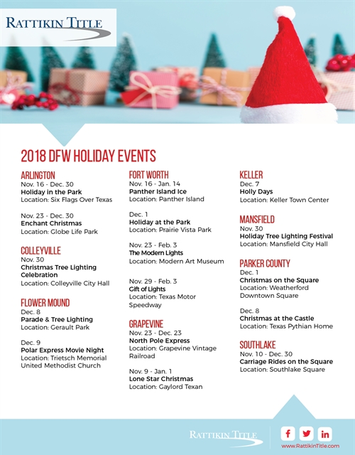 2018 DFW Holiday Events
