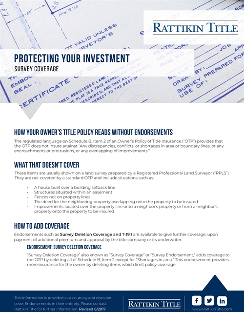 Protecting Your Investment: Survey Coverage