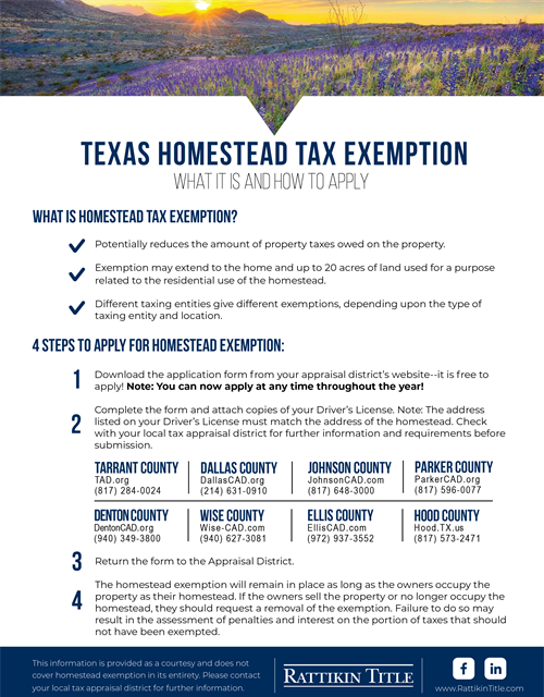 Texas Homestead Tax Exemption