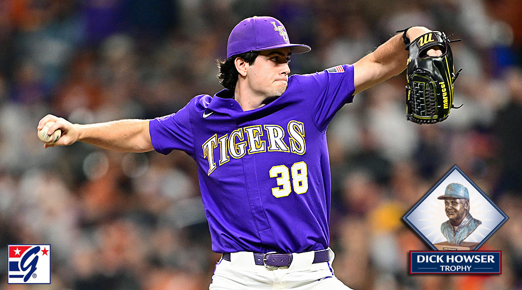 LSU&rsquo;s Luke Holman went 2-0l last week, working 12.1 innings, allowing five hits without surrendering a run, and fanning 18.