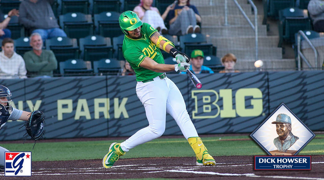 Dominic Hellman of Oregon slugged three home runs, including a pair of grand slams in the series opener vs. Columbia