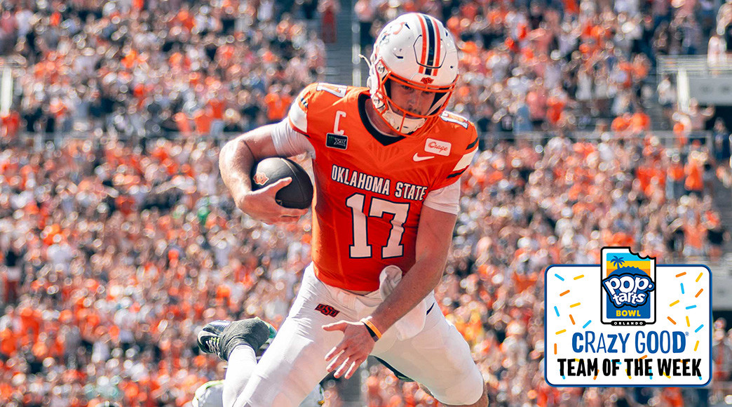 Drew Mestemaker delivered 426 yards of total offense, completing 26 passes for 317 yards and two touchdowns while rushing for a career-high 109 yards and another score.