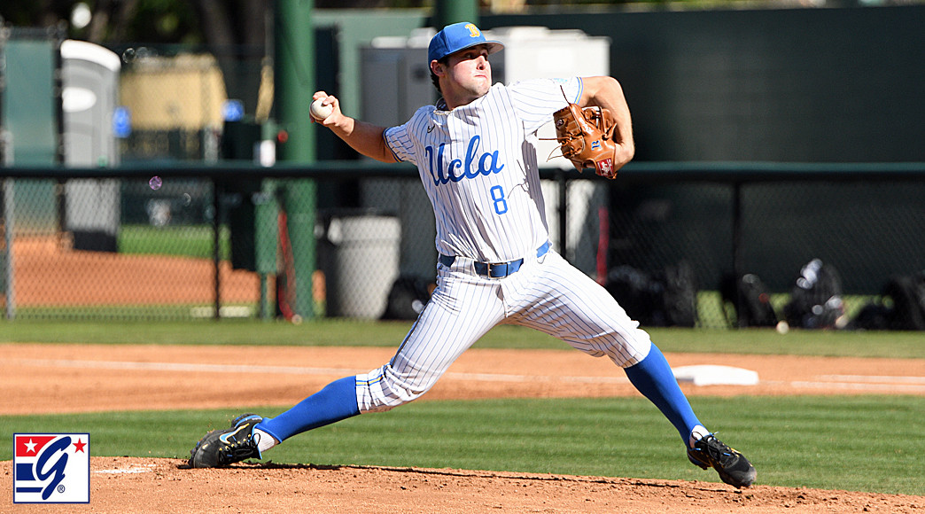Max Rajcic struck out 14 batters over eight one-hit innings pitched vs. Washington State.