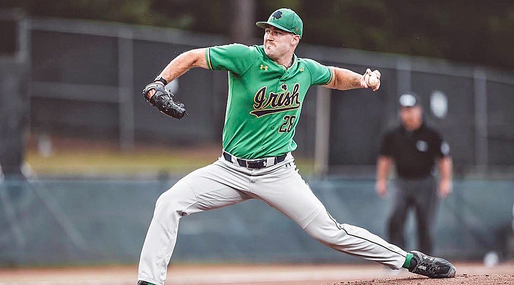 John Michael Bertrand was 9-2 and struck out 103 batters in 99 innings pitched for the Irish.